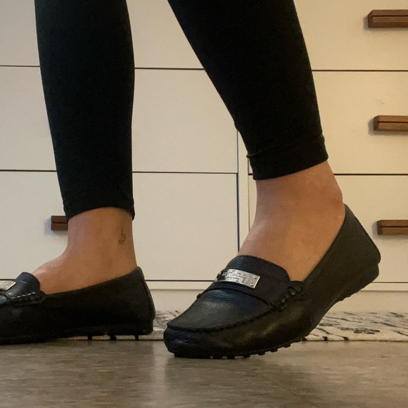 Coach Black Leather Loafers - Picture 2 of 6